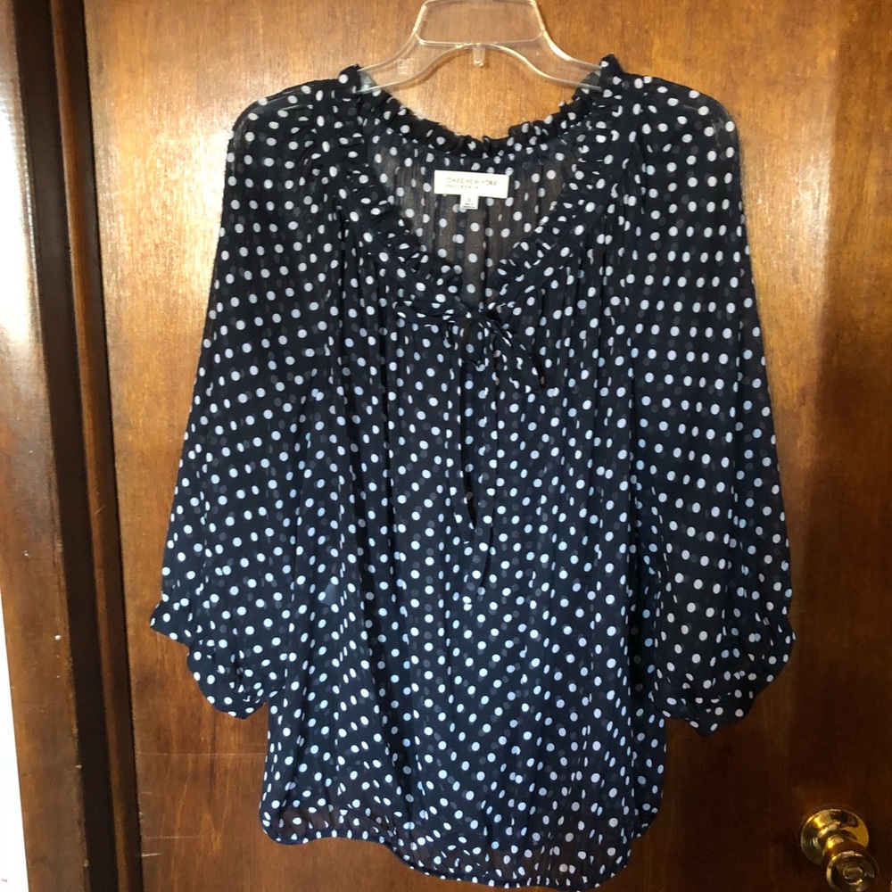 3/4 sleeve sheer top